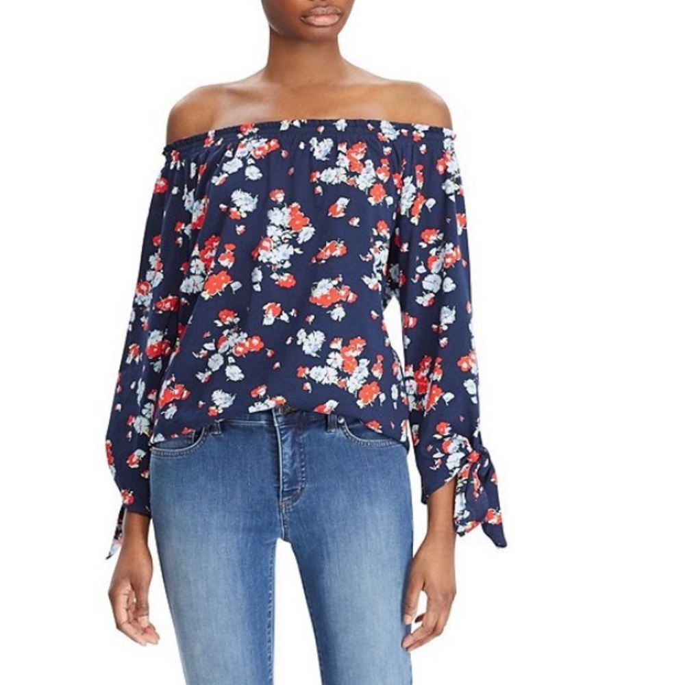 •LAUREN by Ralph Lauren•Floral Off the Shoulder